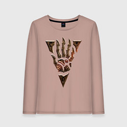 Лонгслив хлопковый женский Символ Морровинда, цвет: пыльно-розовый