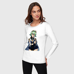 Лонгслив хлопковый женский Genshin Impact Сахароза, цвет: белый — фото 2