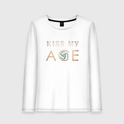 Лонгслив хлопковый женский Kiss My Ace, цвет: белый