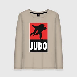 Лонгслив хлопковый женский Judo, цвет: миндальный