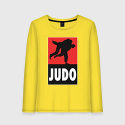 Лонгслив хлопковый женский Judo, цвет: желтый