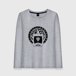 Лонгслив хлопковый женский ВАЛЬКНУТ VALKNUT ДРАККАР Z, цвет: меланж