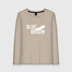 Женский лонгслив Blue Origin logo перо
