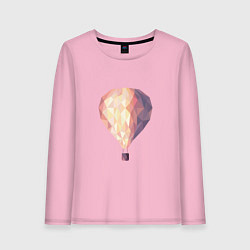 Лонгслив хлопковый женский Воздушный шар, цвет: светло-розовый