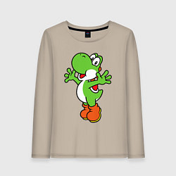 Лонгслив хлопковый женский Yoshi, цвет: миндальный