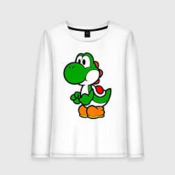 Лонгслив хлопковый женский Yoshi1, цвет: белый