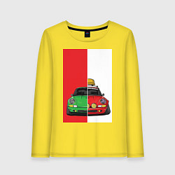 Лонгслив хлопковый женский Concept car, цвет: желтый