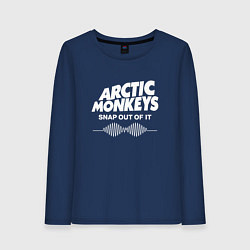 Лонгслив хлопковый женский Arctic Monkeys, группа, цвет: тёмно-синий