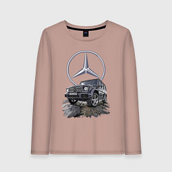 Лонгслив хлопковый женский Гелик - лучше всех!, цвет: пыльно-розовый