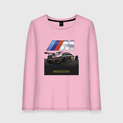 Лонгслив хлопковый женский BMW M Performance Mission 8, цвет: светло-розовый