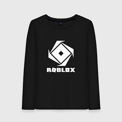 Лонгслив хлопковый женский ROBLOX WHITE LOGO, цвет: черный