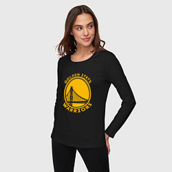 Лонгслив хлопковый женский Golden state Warriors NBA, цвет: черный — фото 2