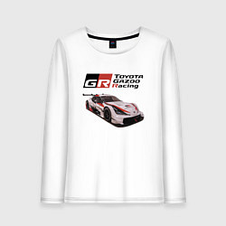 Лонгслив хлопковый женский Toyota Gazoo Racing Team, Finland, цвет: белый