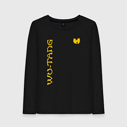 Лонгслив хлопковый женский WU TANG CLAN LOGO YELLOW, цвет: черный