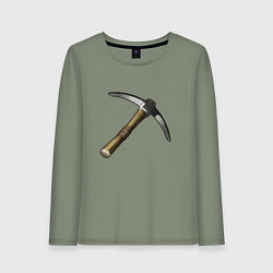 Лонгслив хлопковый женский Кирка из Раста, цвет: авокадо