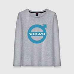 Лонгслив хлопковый женский Volvo логотип, цвет: меланж