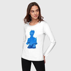 Лонгслив хлопковый женский Чайльд Тарталья Tartaglia, цвет: белый — фото 2