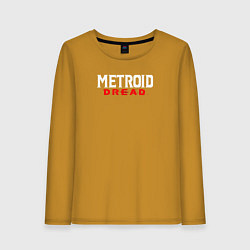 Лонгслив хлопковый женский Metroid Dread Логотип, цвет: горчичный