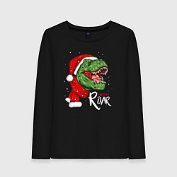 Лонгслив хлопковый женский T-rex Merry Roar, цвет: черный