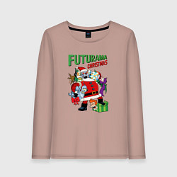 Женский лонгслив Christmas Futurama