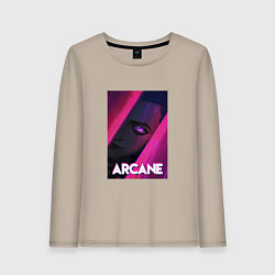 Лонгслив хлопковый женский Arcane Neon, цвет: миндальный