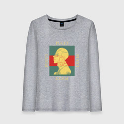 Лонгслив хлопковый женский PUCCI GOLD ПУЧЧИ ЗОЛОТО, цвет: меланж