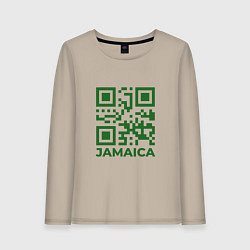 Лонгслив хлопковый женский QR Jamaica, цвет: миндальный