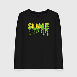 Лонгслив хлопковый женский SLIME!, цвет: черный