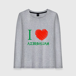 Лонгслив хлопковый женский Love Azerbaijan, цвет: меланж