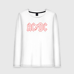 Лонгслив хлопковый женский ACDC - Logo, цвет: белый