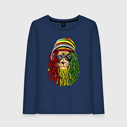 Лонгслив хлопковый женский Rasta lioN, цвет: тёмно-синий