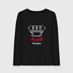 Лонгслив хлопковый женский Audi rules, цвет: черный