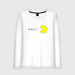 Лонгслив хлопковый женский Pac - man Для пары, цвет: белый