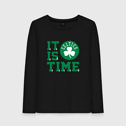 Женский лонгслив IT IS CELTICS TIME НАСТАЛО ВРЕМЯ СЕЛТИКС BOSTON CE