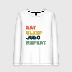 Женский лонгслив Eat Sleep Judo