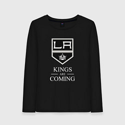 Лонгслив хлопковый женский Los Angeles Kings, Лос Анджелес Кингз, цвет: черный