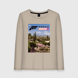 Лонгслив хлопковый женский Forza Horizon 5 A GOOD DAY, цвет: миндальный