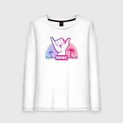 Лонгслив хлопковый женский Летний форт, цвет: белый