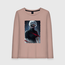 Лонгслив хлопковый женский Опасный Кен, цвет: пыльно-розовый