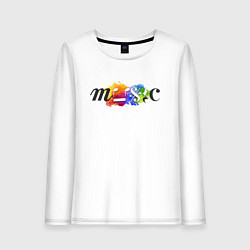 Женский лонгслив Music Цветная Портрет