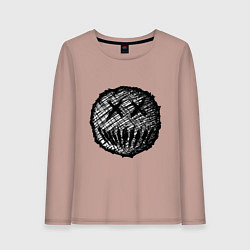 Женский лонгслив Жуткая рожица пиксельная