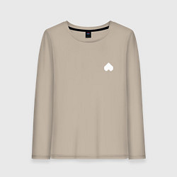 Лонгслив хлопковый женский Душа Монстра, цвет: миндальный