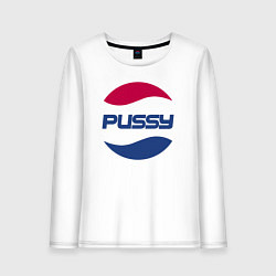 Лонгслив хлопковый женский Pepsi Pussy, цвет: белый