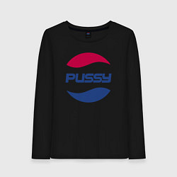 Лонгслив хлопковый женский Pepsi Pussy, цвет: черный