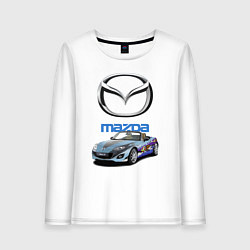 Лонгслив хлопковый женский Mazda Japan, цвет: белый