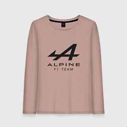 Женский лонгслив Alpine F1 team Black Logo