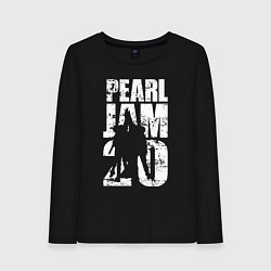 Лонгслив хлопковый женский Pearl Jam, группа, цвет: черный