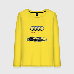 Лонгслив хлопковый женский Audi Concept Sketch, цвет: желтый