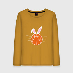 Лонгслив хлопковый женский Basketball Bunny, цвет: горчичный