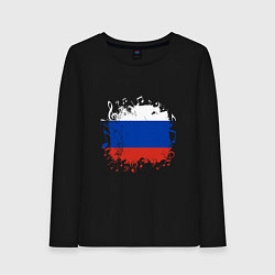 Лонгслив хлопковый женский Music - Russia, цвет: черный